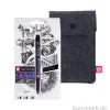 Sakura PIGMA Micron Set - 3 Fineliner + Filzetui, Black Edition