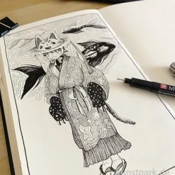 Sakura PIGMA Micron Set - 3 Fineliner + Filzetui, Black Edition