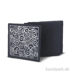 Sakura ZENTANGLE Papier, 20 schwarze Kacheln, 89 mm