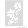 Schablone - Blumen mit Blättern, A5
