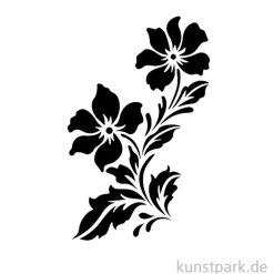 Schablone - Blumen mit Blättern, A5
