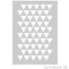 Schablone - Muster Dreiecke, Triangles, A5