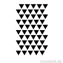 Schablone - Muster Dreiecke, Triangles, A5