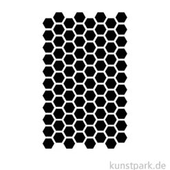 Schablone - Muster Hexagons, A5