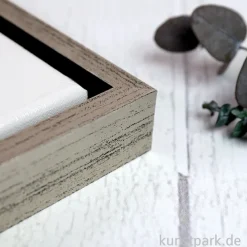Schattenfugenrahmen mit Keilrahmen - Silber