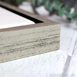 Schattenfugenrahmen mit Keilrahmen - Silber