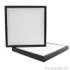 Schattenfugenrahmen mit Leinwand, Schwarz, 30 x 30 cm