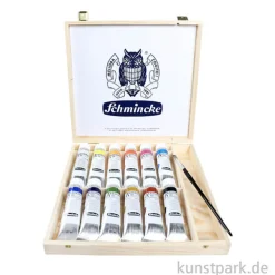 Schmincke AKADEMIE Ölfarben Holzkasten, 12 x 60 ml