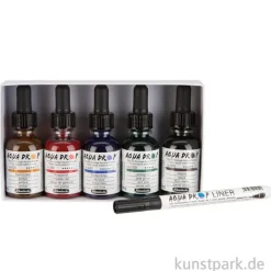 Schmincke AQUA Drop Set, 5 x 30 ml + Liner