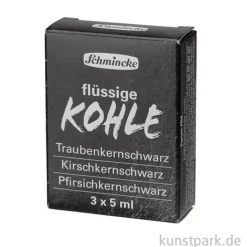 Schmincke Flüssige Kohle, Kartonset mit 3 x 5 ml