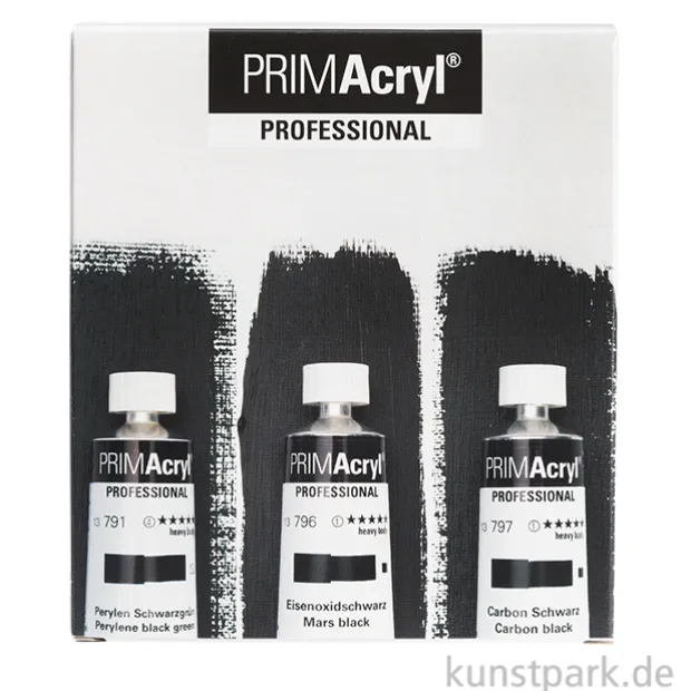 Schmincke PRIMAcryl Set - Schwarztöne, 3 x 35 ml