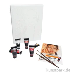 Sennelier Abstract Acryl Malset mit Vorlage - Dayu Portrait