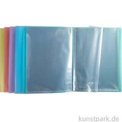 Sichtmappen für DIN A4 mit 40 Hüllen, Pastellfarben