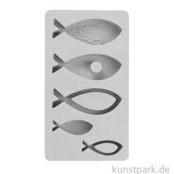 Silikon Gießform - Fische, 14,5 x 26 x 2,5 cm