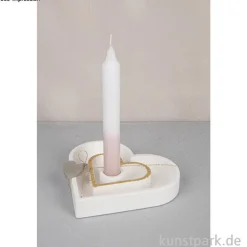 Silikon Gießform - Kerzenständer Herz, 15,9 x 15 x 2,5 cm