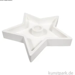 Silikon Gießform - Kerzenständer Stern, 18,5 x 18,5 x 2,5 cm