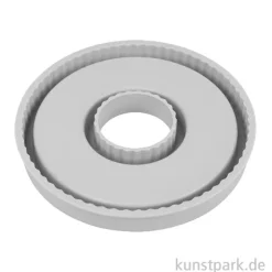 Silikon Gießform - Untersetzer Ring, geriffelt, ø 17 cm, Höhe 2 cm