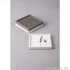 Silikon Gießform - Untersetzer Quadrat, 10 x 10 x 1,5 cm