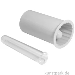 Silikon Gießform - Vase geriffelt, Durchmesser 5 cm, Höhe 10,2 cm