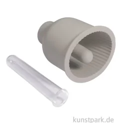 Silikon Gießform - Vase geriffelt, Durchmesser 8,3 cm, Höhe 9,5 cm