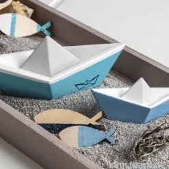 Silikon Gießformen Set - Origami Boote, 3-teilig, 8-16 cm