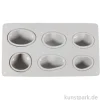 Silikon-Gießform - Steine, 14,5x26x3,5 cm, 6 Formen