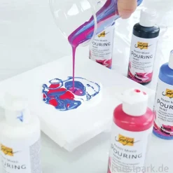 Solo Goya Pouring Farben Set, fertig gemischt, 6 x 80 ml