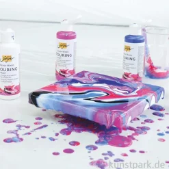 Solo Goya Pouring Farben Set, fertig gemischt, 6 x 80 ml