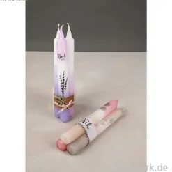 Stabkerzen, Weiß, Durchmesser 2,1 cm, Höhe 19 cm, 4 Stück