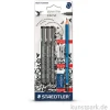 STAEDTLER Pigment Liner 3er Set schwarz mit Zubehör