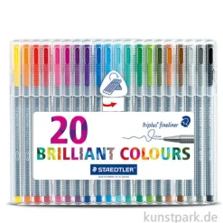 STAEDTLER triplus Fineliner 20er Set im Kunststoffetui
