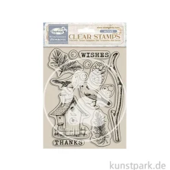 Stamperia Acrylic Stamps - Create Happiness Dewdrops Bird Nest