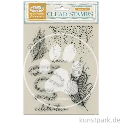 Stamperia Acrylic Stamps - Masquerade Feathers