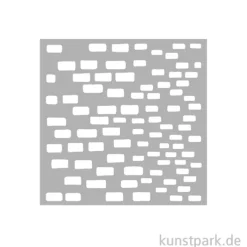 Stamperia Schablone - Silent Sea Bricks Pattern, 12 x 12 cm