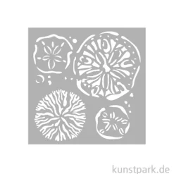 Stamperia Schablone - Silent Sea Sponges, 12 x 12 cm