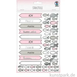 Stanzteile - Meine Kommunion, Rosa, 312 Stück