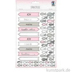 Stanzteile - Meine Konfirmation, Rosa, 312 Stück