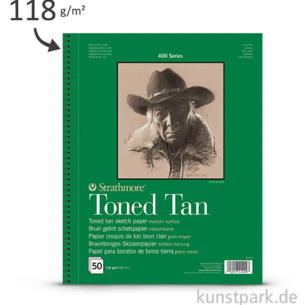 Strathmore Artist Paper 400 - Skizzenpapier Toned Tan, 118g