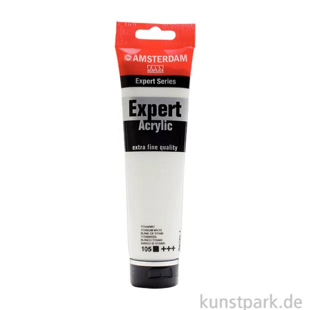 Talens AMSTERDAM Expert Acrylfarbe, 150 ml Tube, Titanweiß