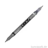 Tombow Fudenosuke Brush Pen - Doppelspitze Schwarz-Grau