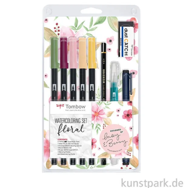 Tombow May & Berry Watercoloring Set Floral