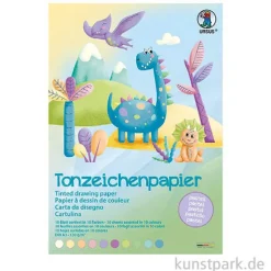 Tonpapier DIN A3, 10 Pastellfarben, 10 Blatt, 130g