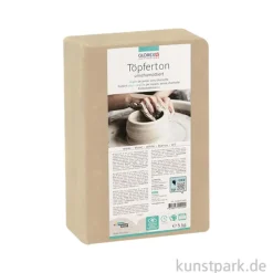 Töpferton unschamottiert, 5 kg, Weiß