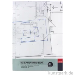 Transparentpapierblock, 50 Blatt, 80 g