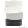 Washi Tape Set - Schwarz & Weiß, 4 Stück, je 10m