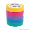 Washi-Tape Set - BASIC Colours, 10 mm, 5 Rollen, je 10 m