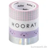 Washi-Tape Set - HAPPY VIBES, Hotfoil, 4 Rollen, je 5 m