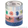 Washi-Tape Set - PARTY ANIMALS, Hotfoil, 4 Rollen, je 5 m